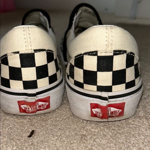 Vans Black and White Checkerboard Slip-Ons - Picture 3 of 4
